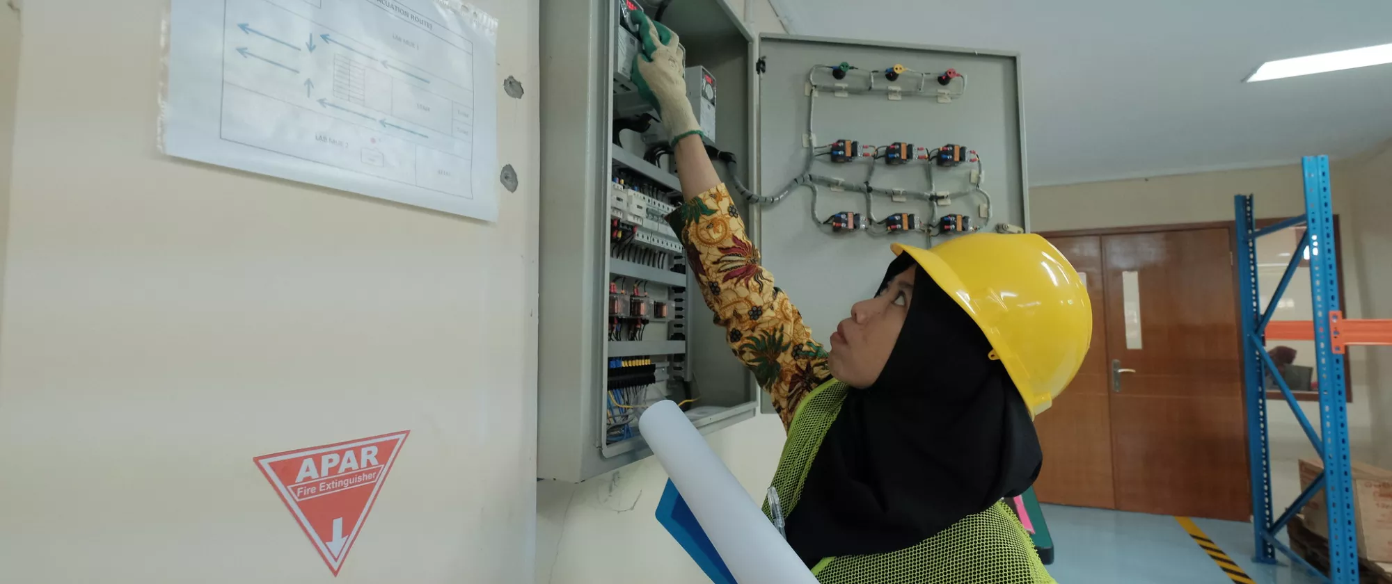 A young Indonesian apprentice on the job training 2019