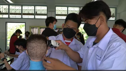 Barber training course for young persons with disabilities in Thailand